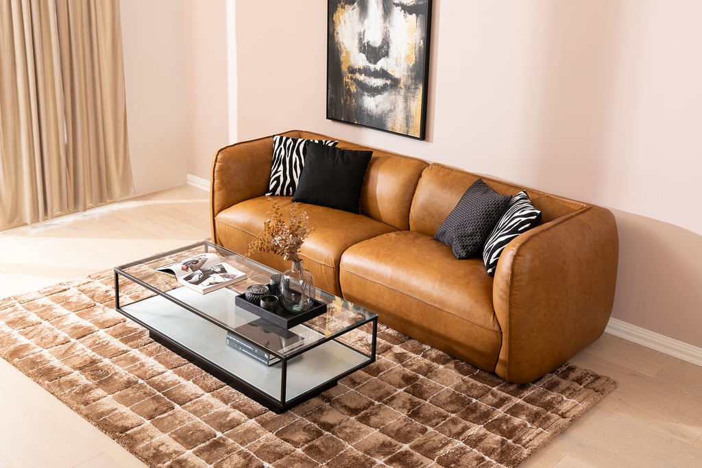 Novelli 4-istuttava sohva nahka wax brown