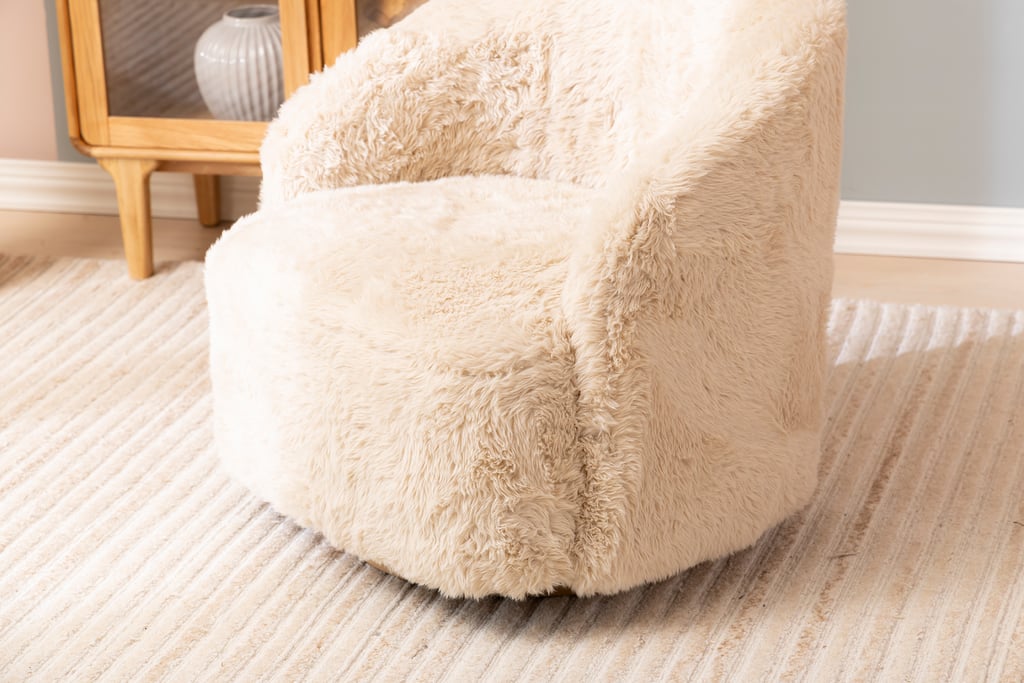 Astru nojatuoli pörröinen beige