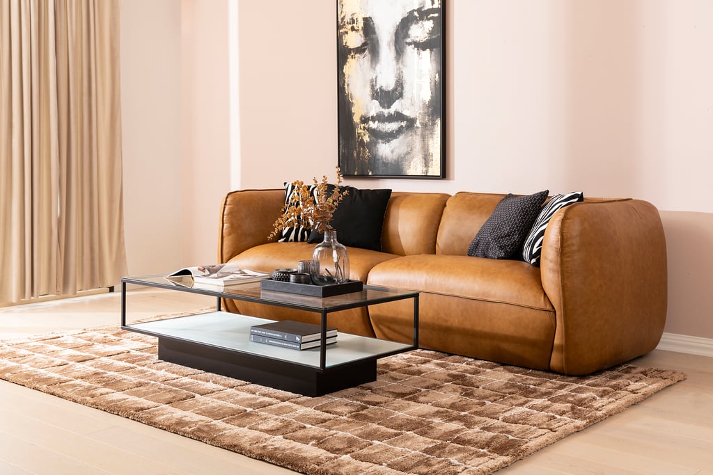 Novelli 4-istuttava sohva nahka wax brown