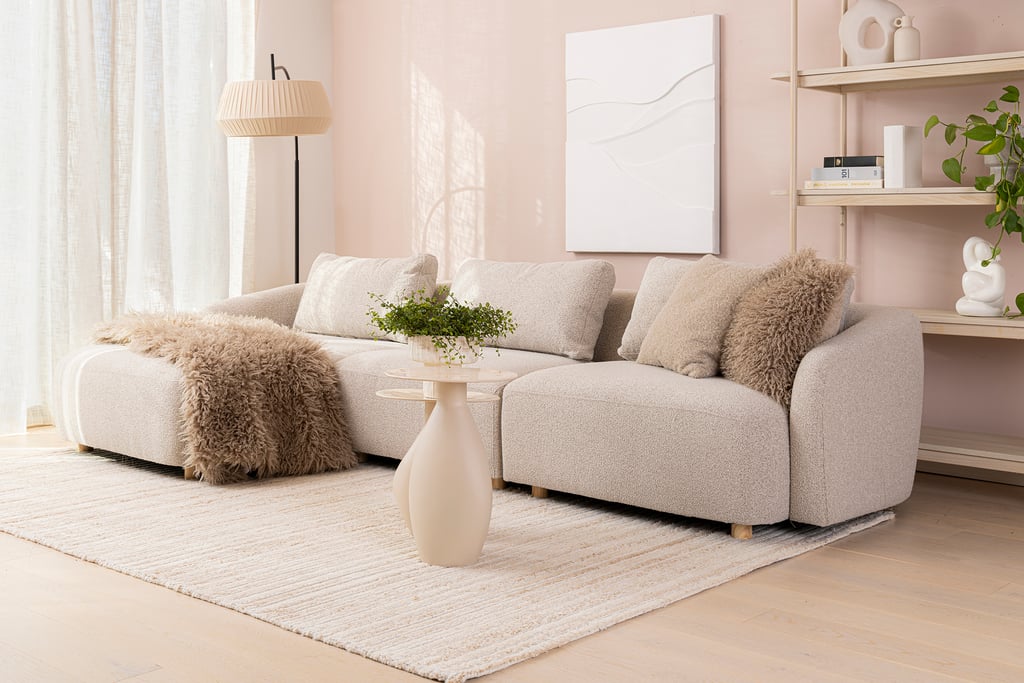 Boulevard jättidivaani, vasen, beige