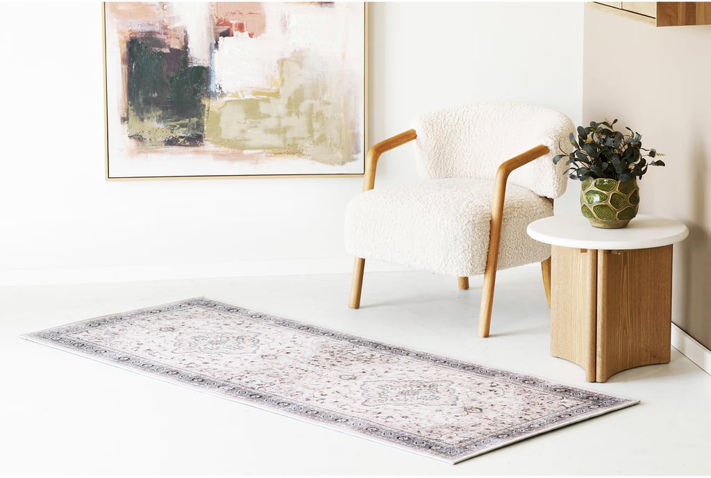 House Nordic käytävämatto, luonnonvalkoinen/beige/sininen, 80x200 cm