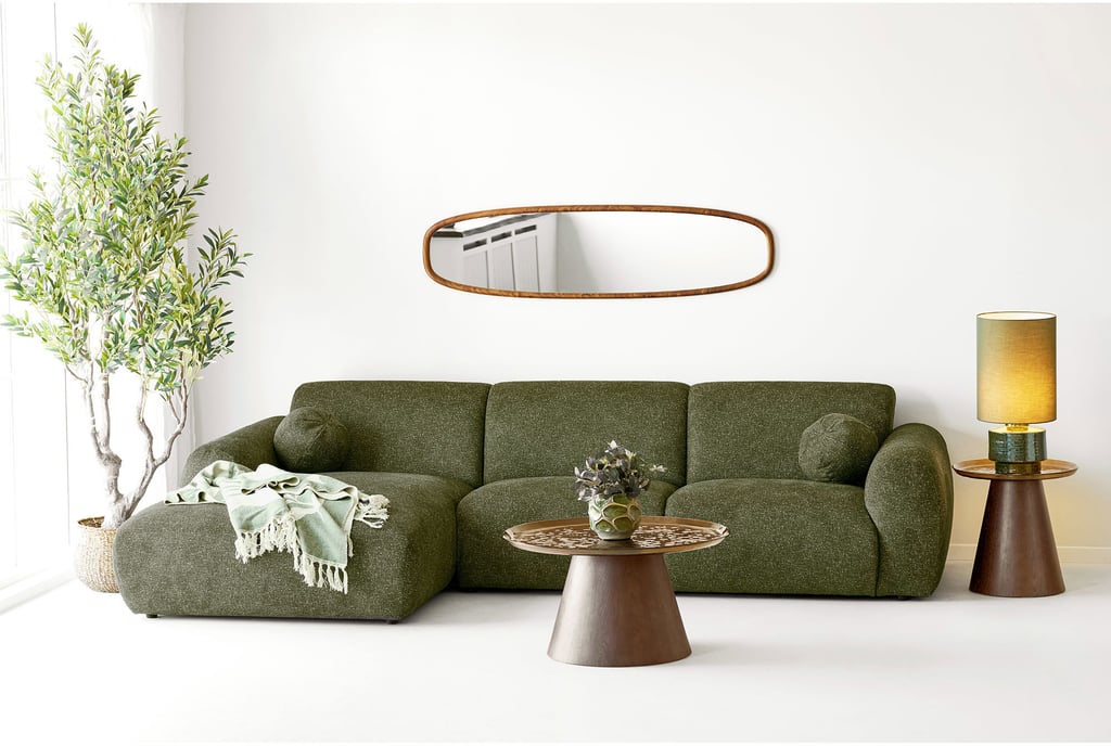 House Nordic peili, puujäljitelmä, ovaali, 40x150 cm