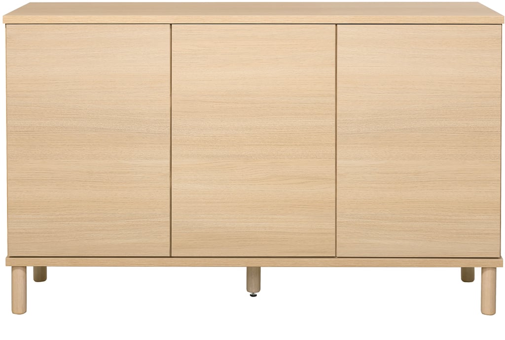 Sata senkki nro 56. 138cm 3 ovea vaalea tammi, pyöreä jalka
