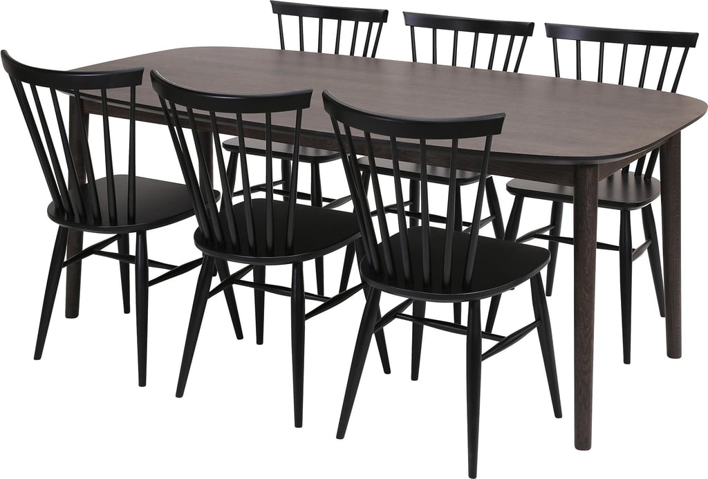 Pinja ruokailuryhmä 95x180 kuudelle smoked tammi: Tyylikäs ruokapöytä kuudelle, savupetäjäviimeistely. Sopii moderniin ruokailutilaan. Yhdistä Pinja-tuoleihin tyylikkään kokonaisuuden luomiseksi.