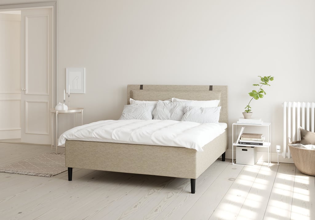 Wonderland VIP runkopatja 180x200 med/med, beige, mustat jalat + Superior Hyperflex petauspatja