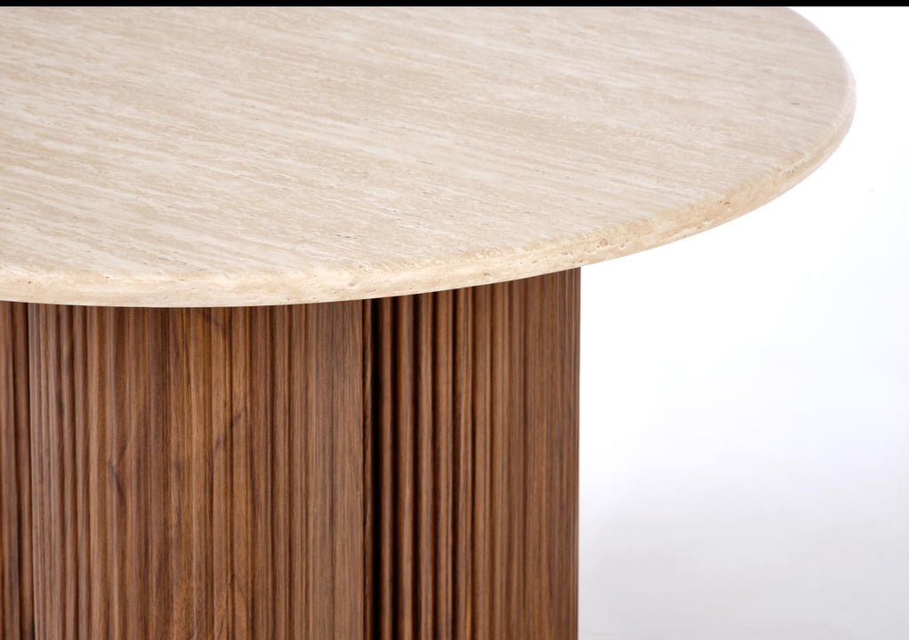 Harvey sohvapöytä matala, pähkinä / travertine