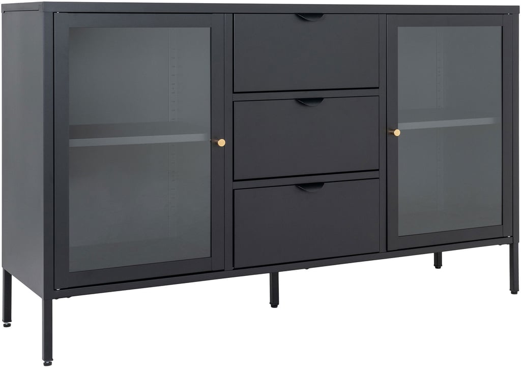 House Nordic Dalby senkki 2-ovea, 3-laatikkoa 140x40x85 cm, musta