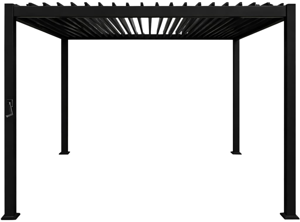 Nordic paviljonki 3x3m säleikkökatolla, musta