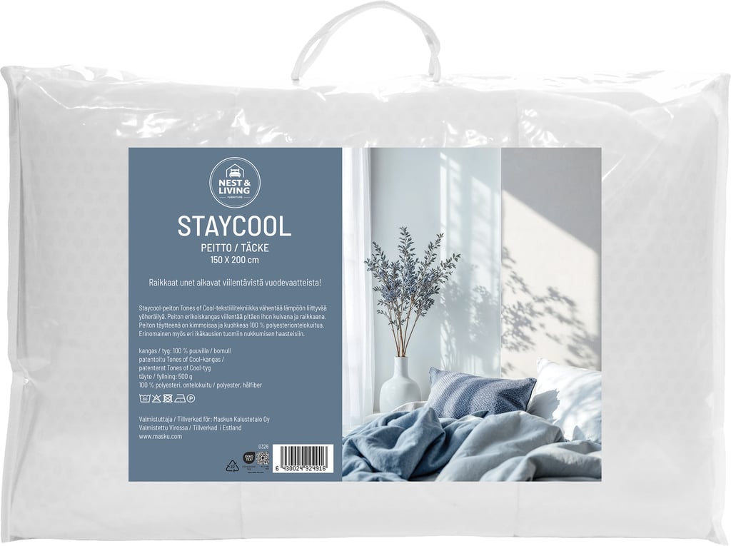Staycool viilentävä peitto 150x200 cm