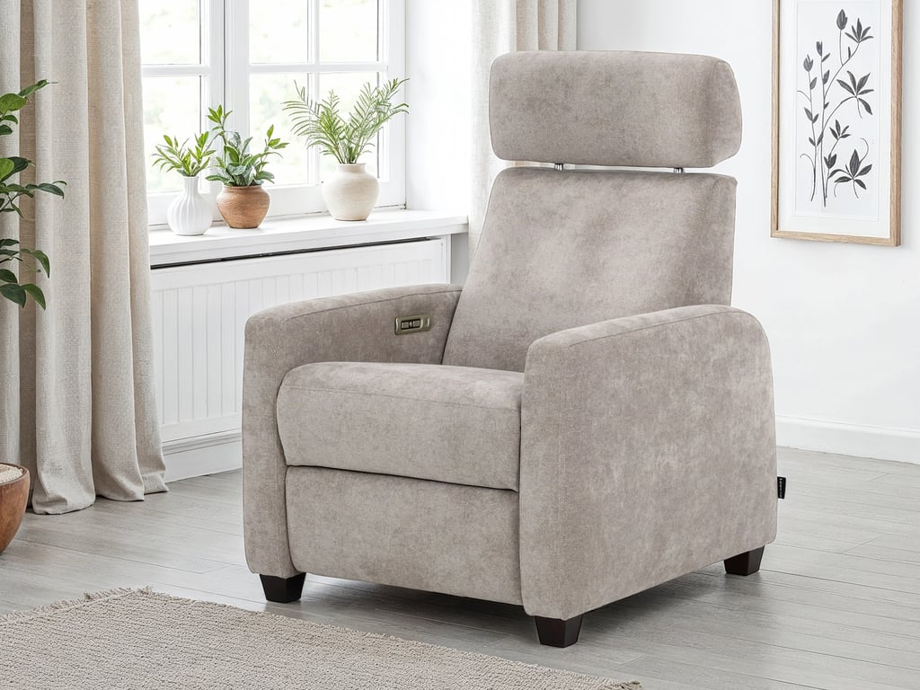 Zero Ergo Motor recliner-lepotuoli, Cloud 09 ruskea / wenge jalka