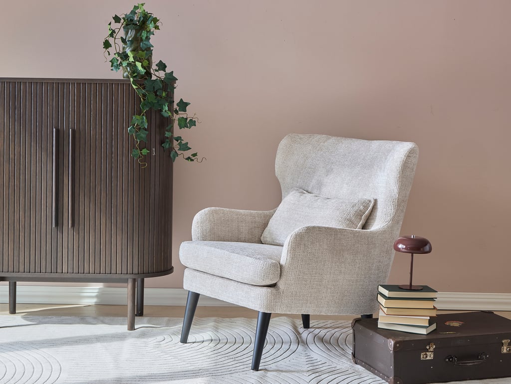 Papillon nojatuoli, Urban 3402 beige, musta puujalka