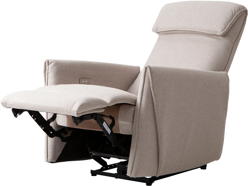 Gabriel lepotuoli sähkömekanismilla beige: Tyylikäs recliner-nojatuoli, jossa sähkömekanismi. Mukava beige verhoilu, täydellinen olohuoneeseen rentoutumiseen ja elokuvailtoihin.