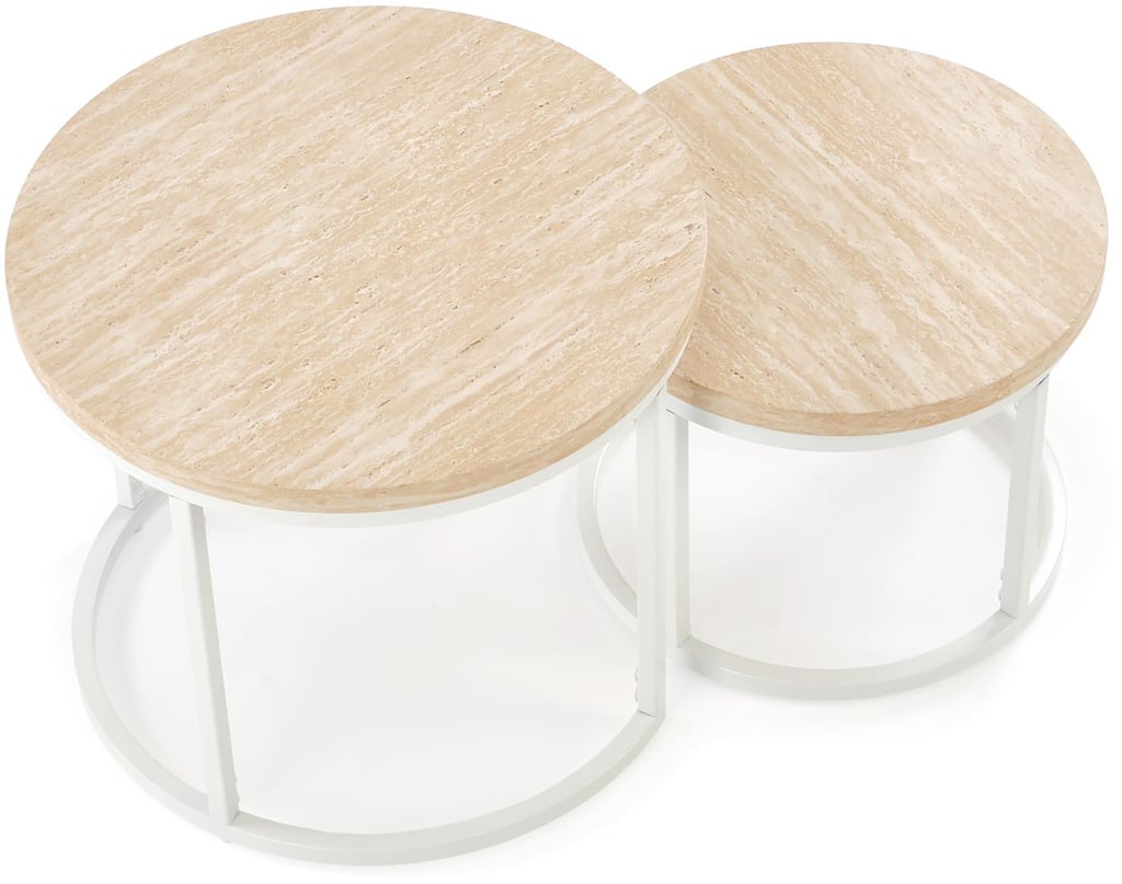 Luna sarjapöydät, travertine / valkoinen