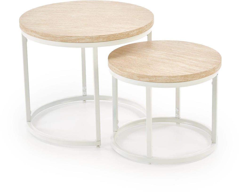 Luna sarjapöydät, travertine / valkoinen