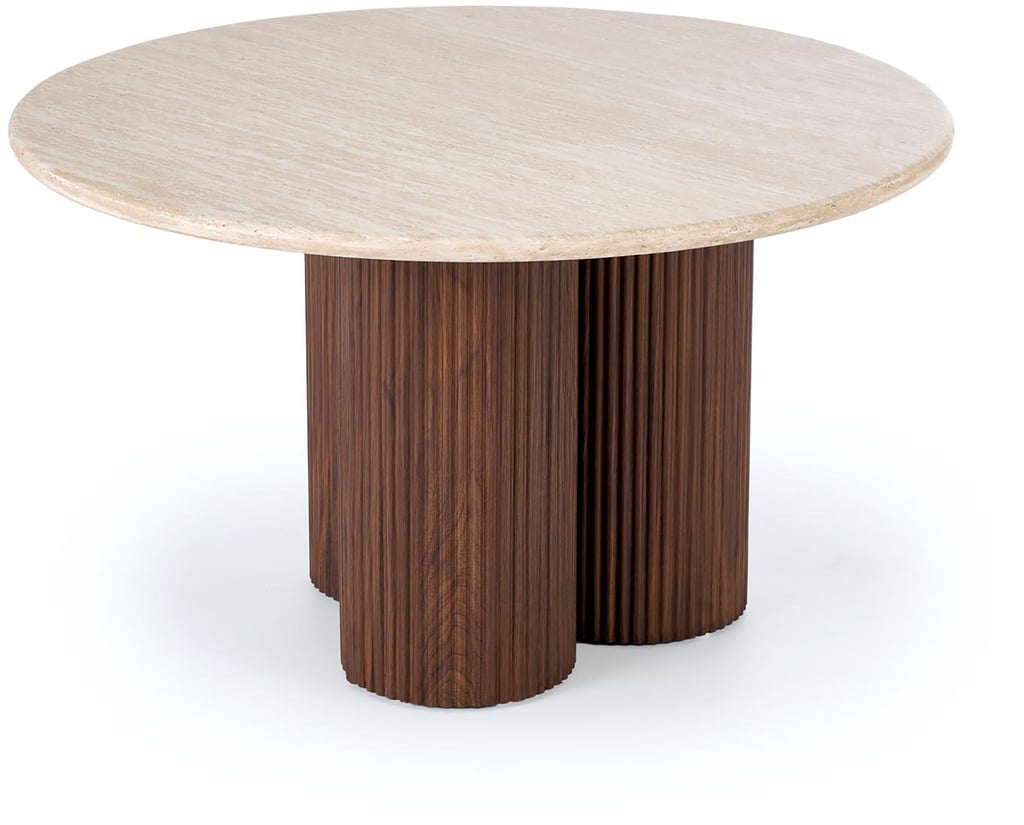 Harvey sohvapöytä matala, pähkinä / travertine