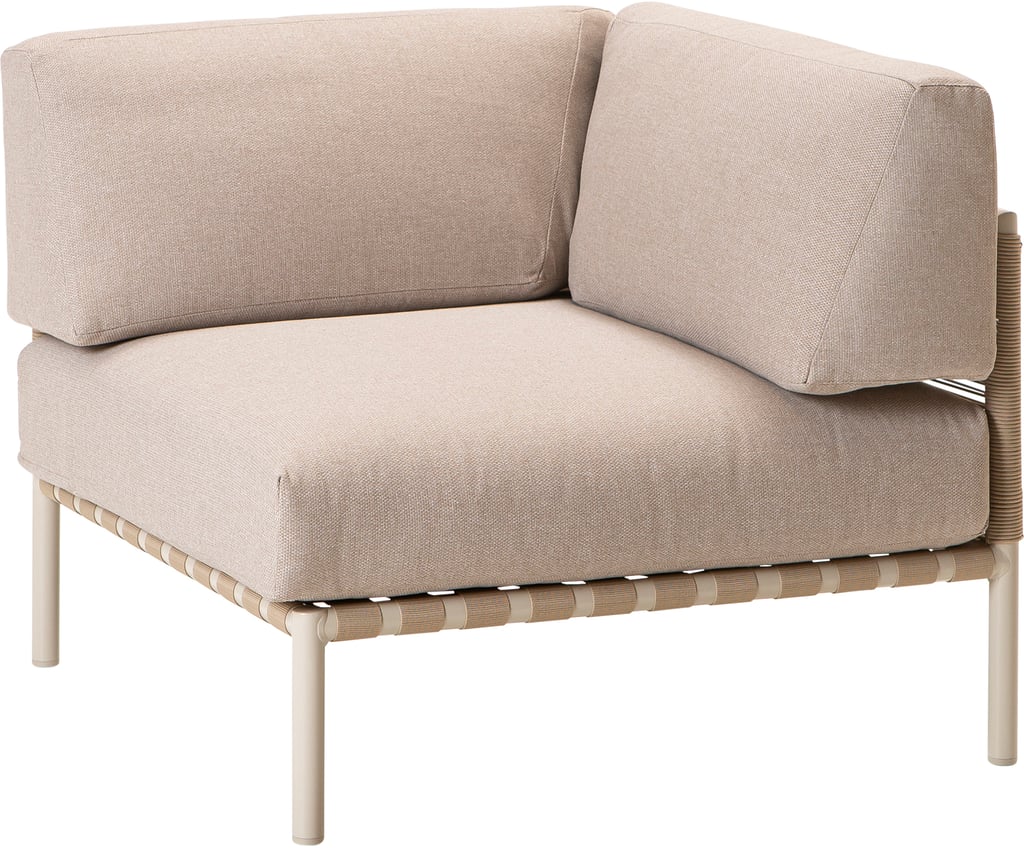 Asgård kulmaosa, taupe runko / beige pehmuste