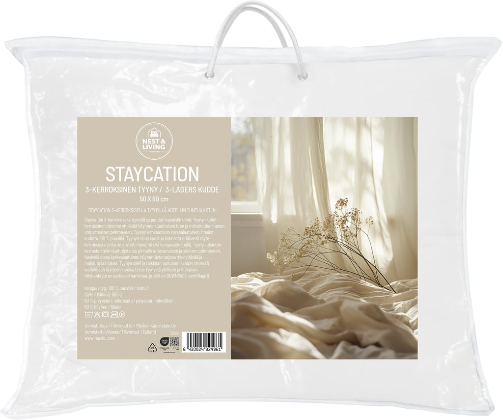 Staycation 3-kerroksinen tyyny 50x60 cm