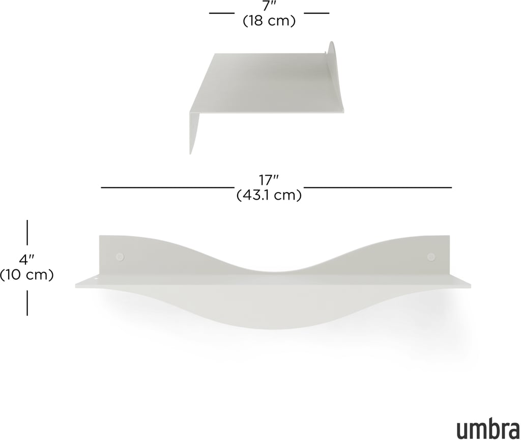 Umbra Surf seinähyllyt 2kpl valkoinen