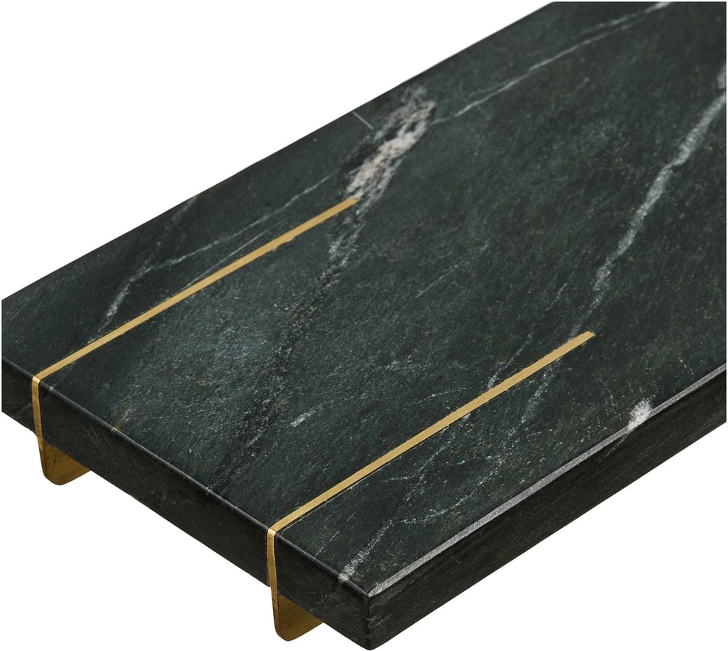 House Nordic tarjotin, marmori, musta/messinki, 38x12,5 cm