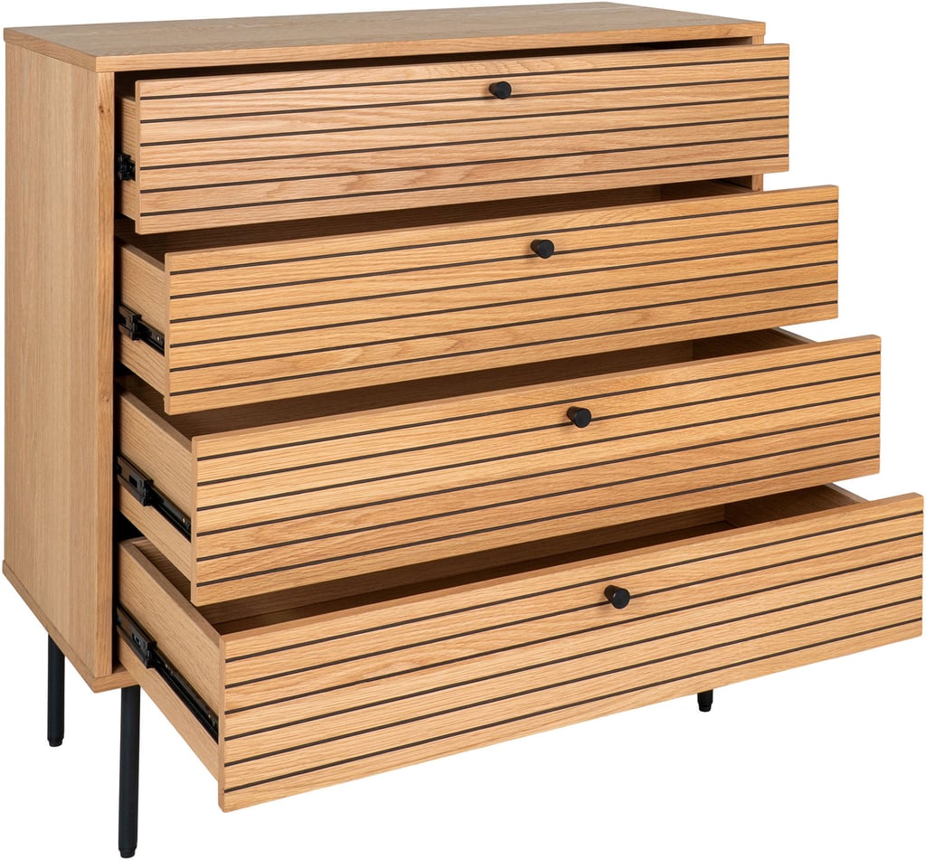 House Nordic Kyoto lipasto 80x40x85, natural tammiviilu / mustat jalat