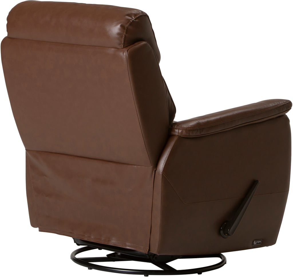 Loungea Colorado recliner-tuoli keinuva/pyörivä, ruskea nahka/keinonahka