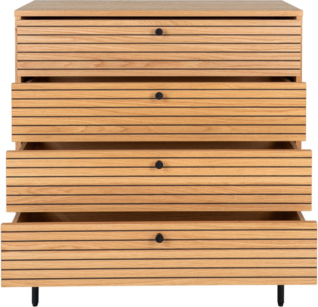 House Nordic Kyoto lipasto 80x40x85, natural tammiviilu / mustat jalat