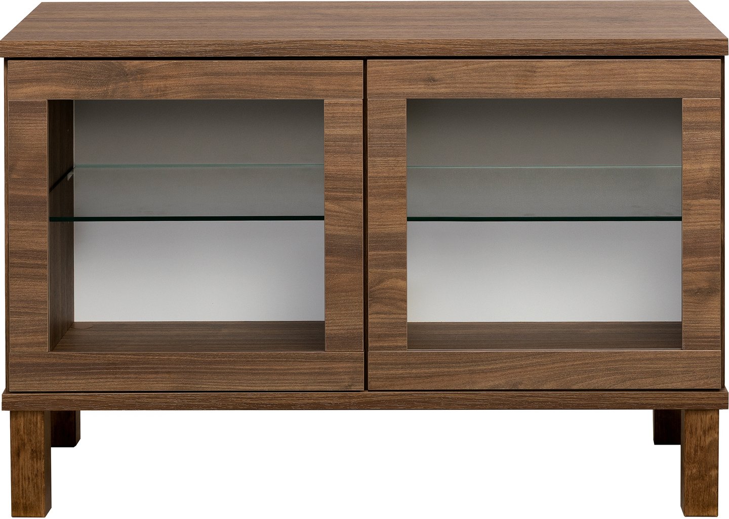 Sata lasiovikaappi nro 11. 92cm ruskea, kantikas jalka