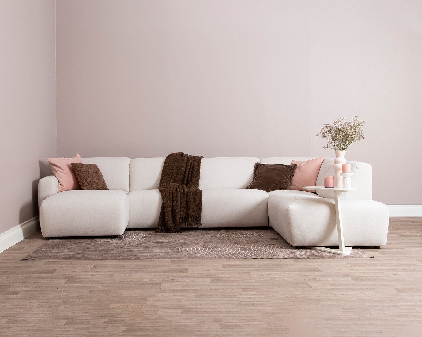 Basel u-kulmasohva oikea, beige