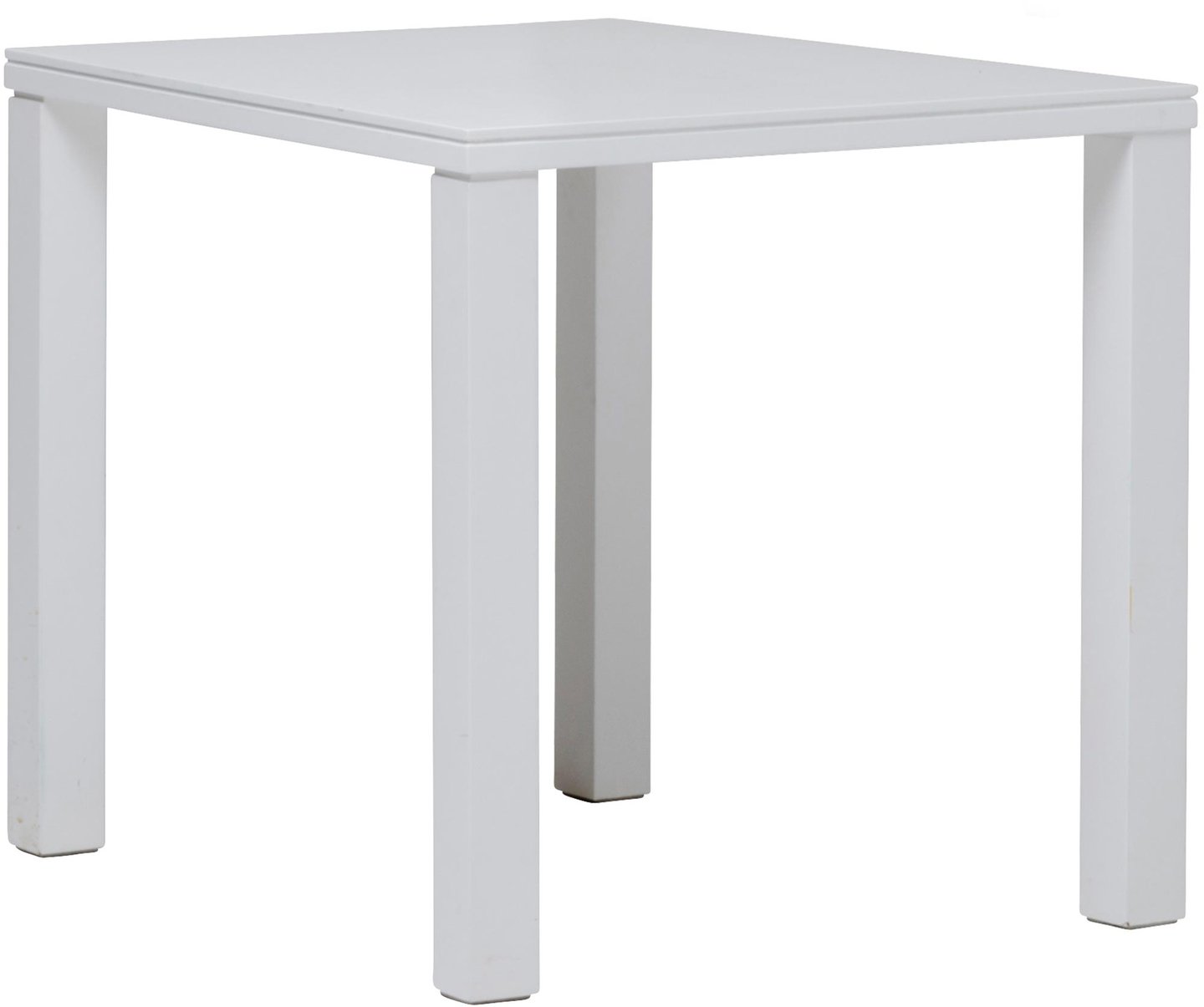 Nova ruokapöytä 70x70 cm valkoinen: Tyylikäs 70x70 cm valkoinen ruokapöytä kahdelle, täydellinen pieniin ruokailutiloihin. Moderni muotoilu tuo raikkautta sisustukseen.
