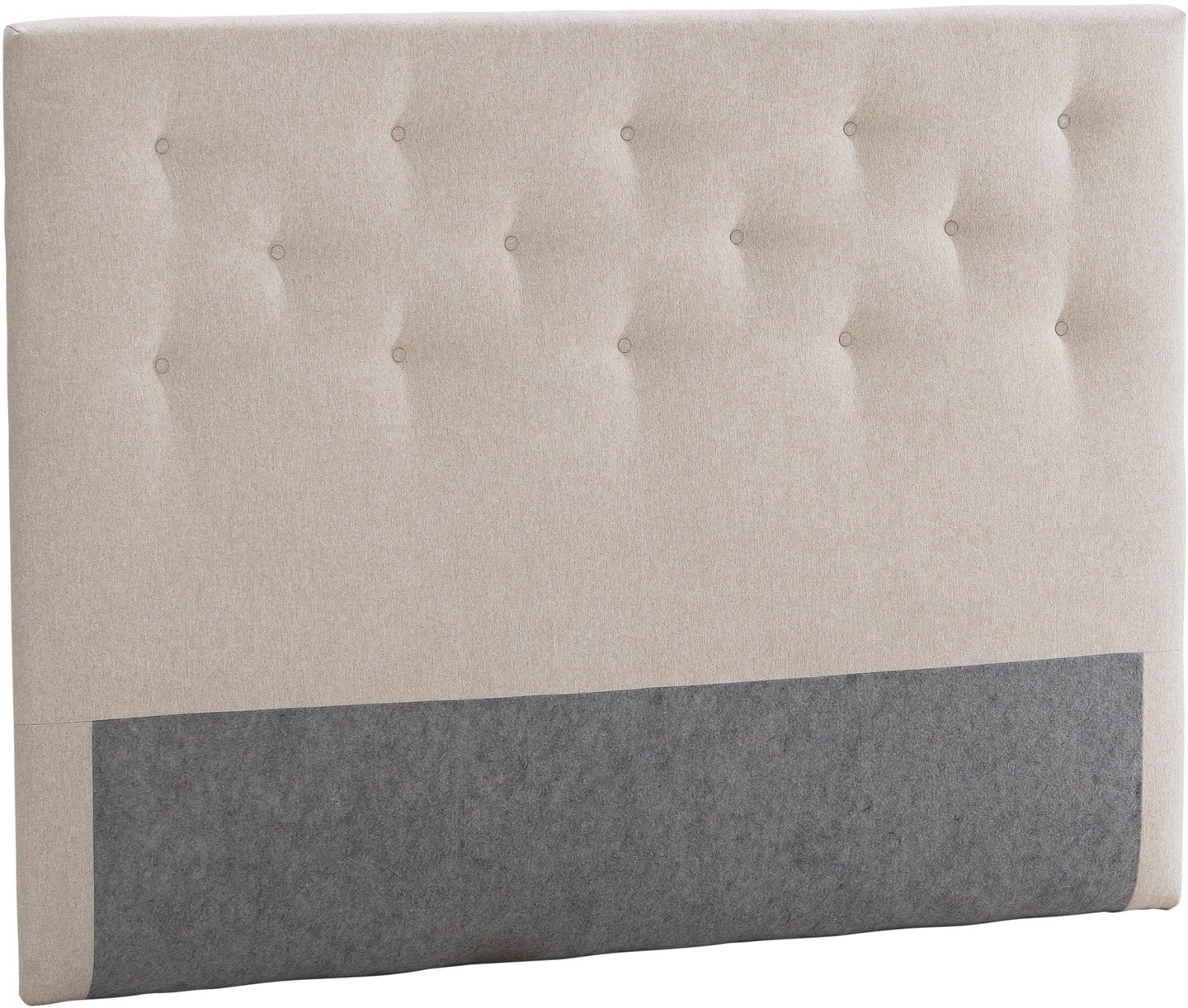 Moon Silver pääty 160cm, Primo 05 beige: Tyylikäs sängynpääty, jossa kolme riviä nappeja. Sopii täydellisesti makuuhuoneen sisustukseen, tuoden eleganssia ja mukavuutta.