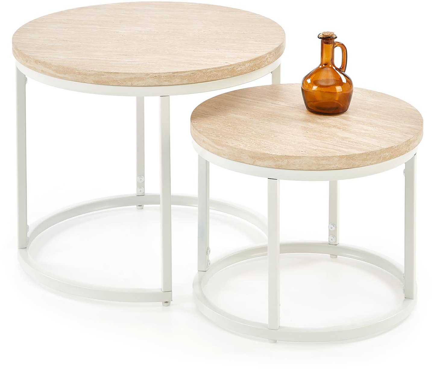 Luna sarjapöydät, travertine / valkoinen