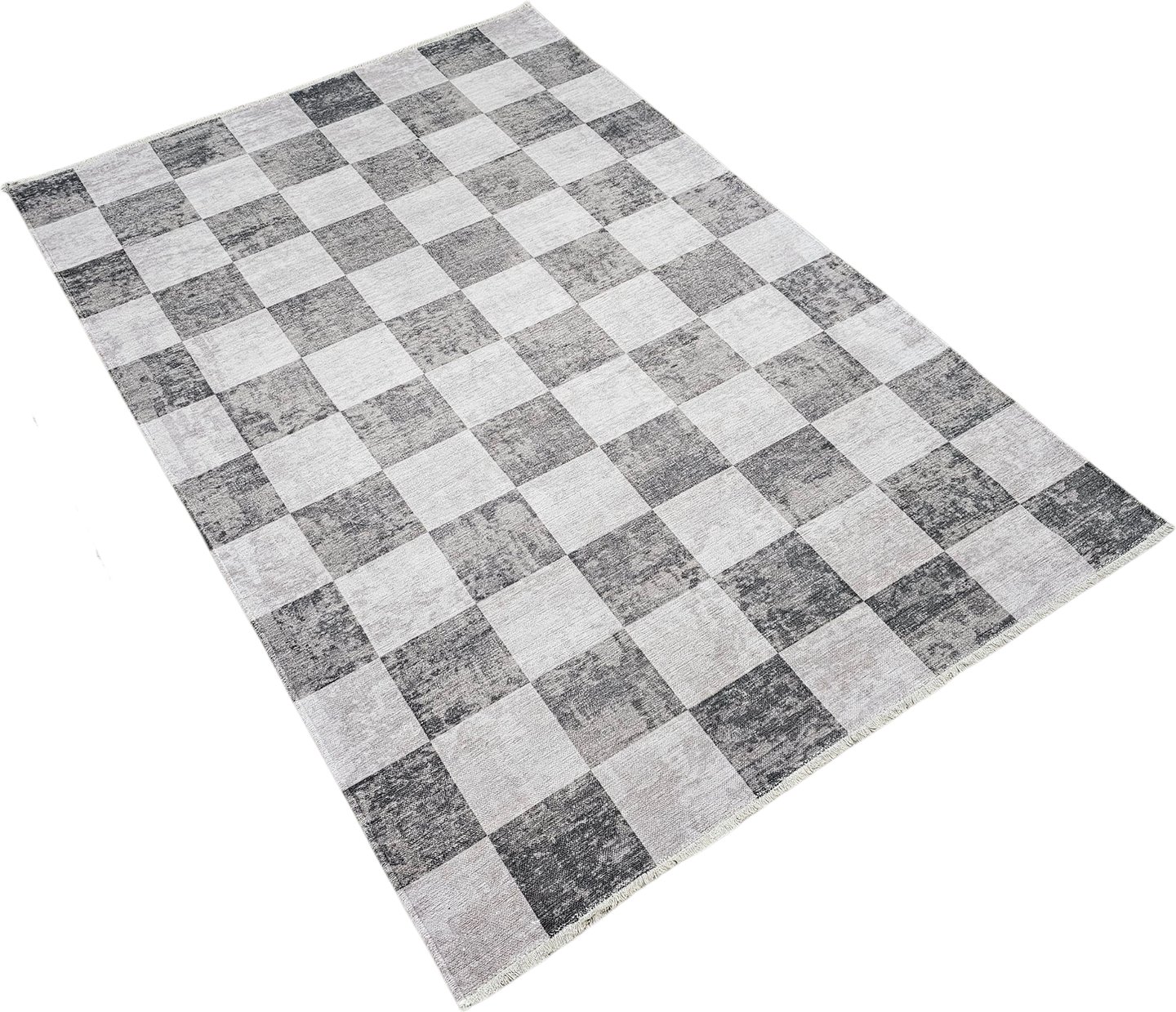 Ruutu matto 200x290cm harmaa