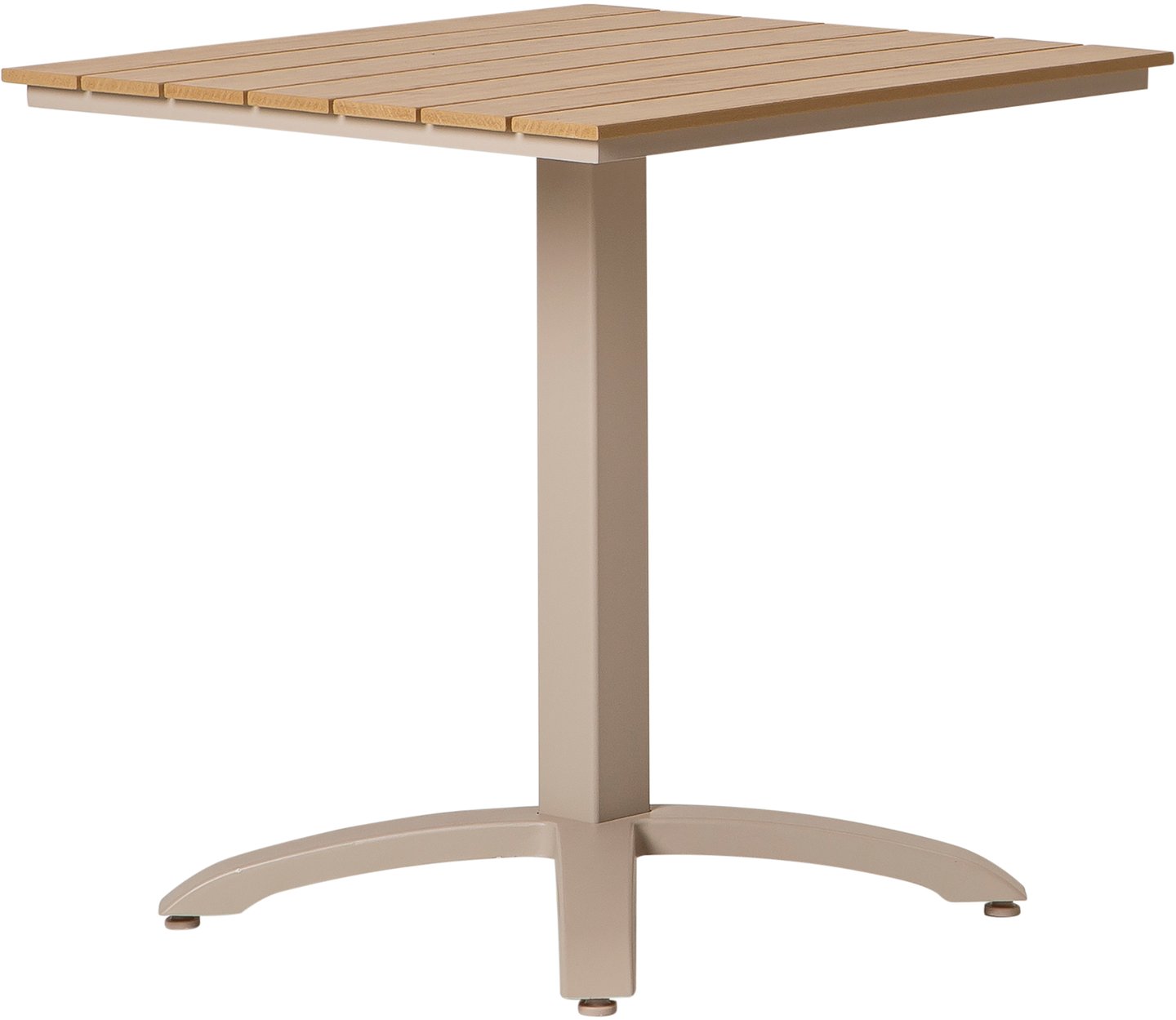 Saarni ruokapöytä 70x70cm alumiini/nonwood (12859)