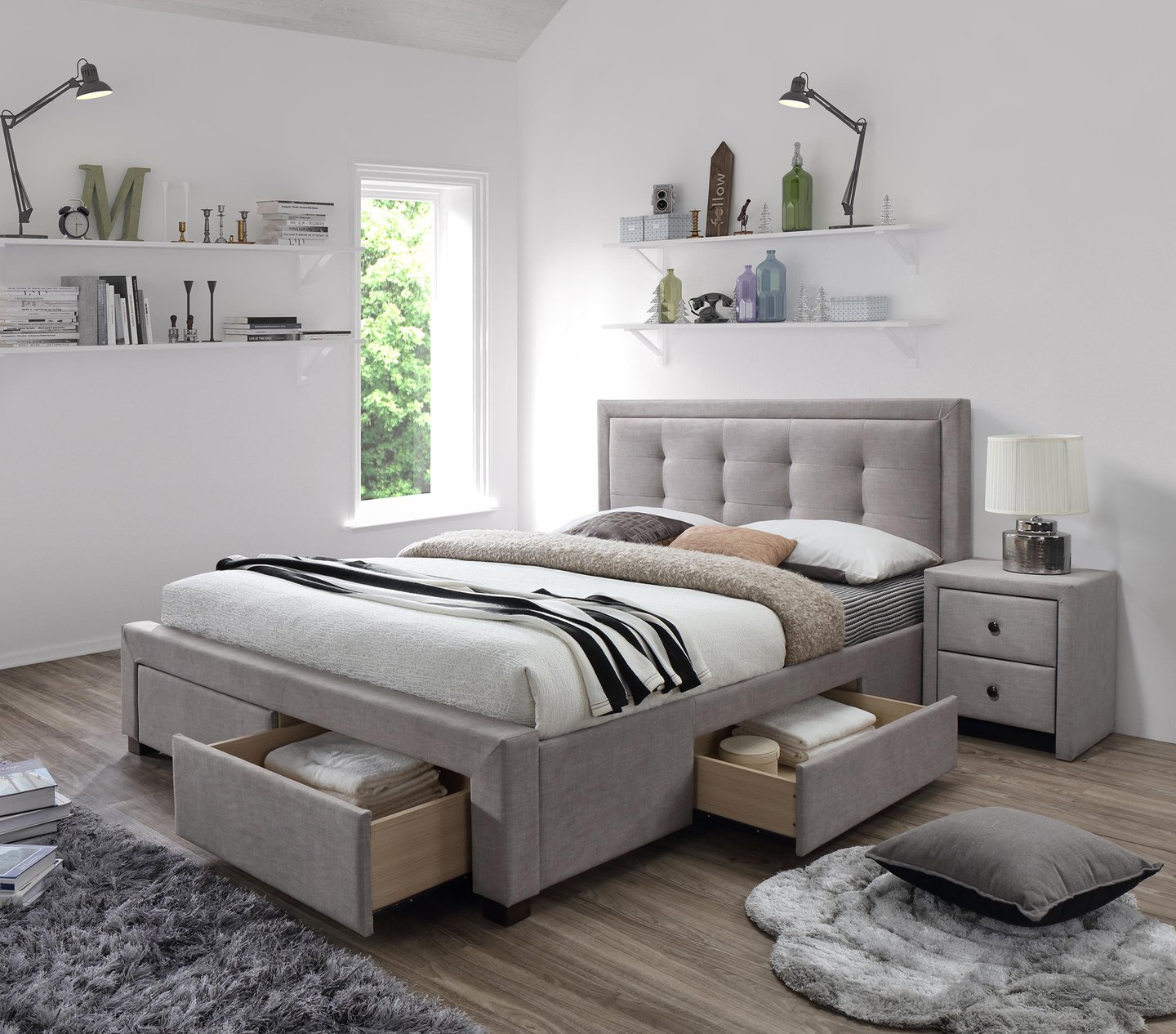 Saana sängynrunko 160cm, beige