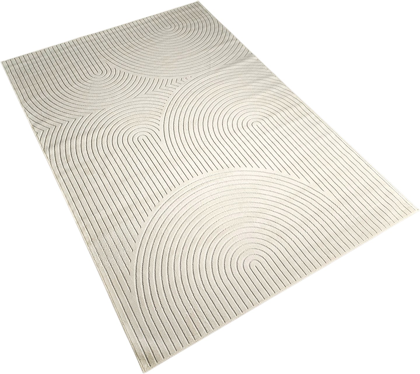 Kaari matto 200x290 cm valkoinen