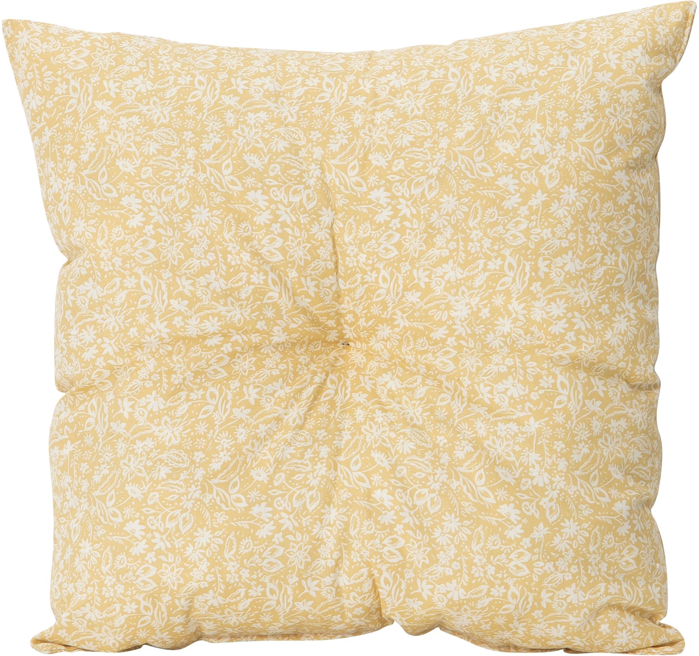 Dropje istuinpehmuste 39x39 keltainen: Keltainen istuinpehmuste 39x39 cm tuo väriä ja mukavuutta puutarhaan tai terassille. Erinomainen lisä ulkosisustukseen ja rentoutumiseen.