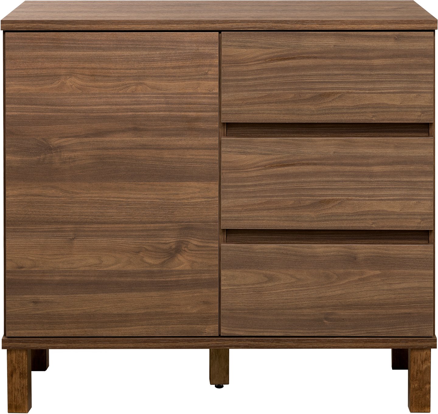 Sata lipastokaappi nro 16. 92cm ovi vasen + 3ltk ruskea, kantikas jalka