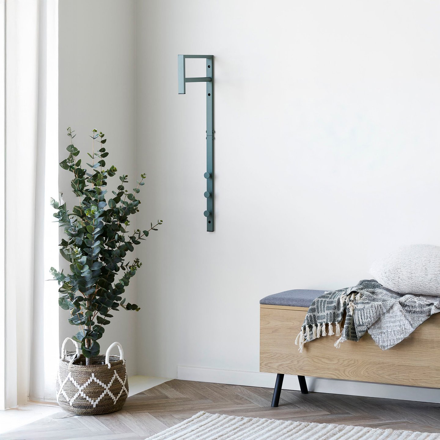 House Nordic Trento vaateteline 82 cm, metallinen, vihreä