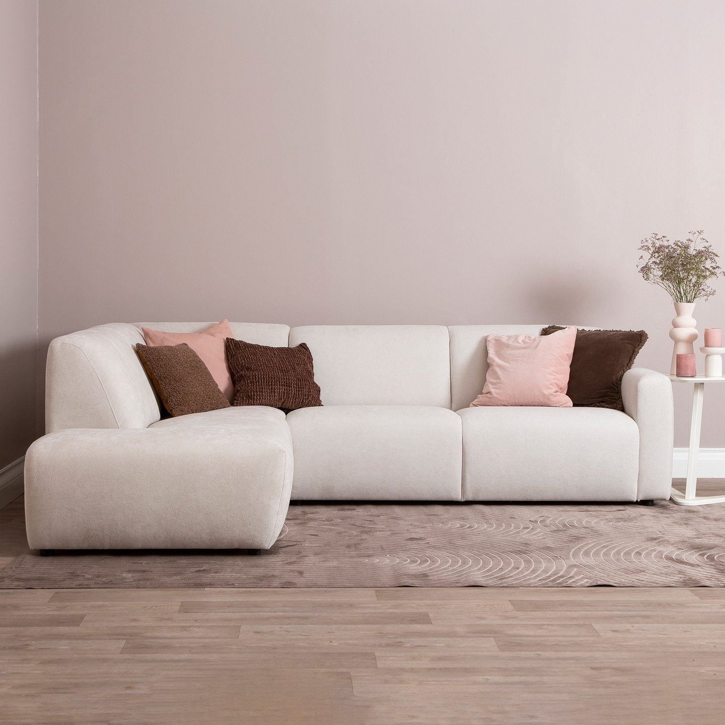 Basel avokulmasohva vasen, beige
