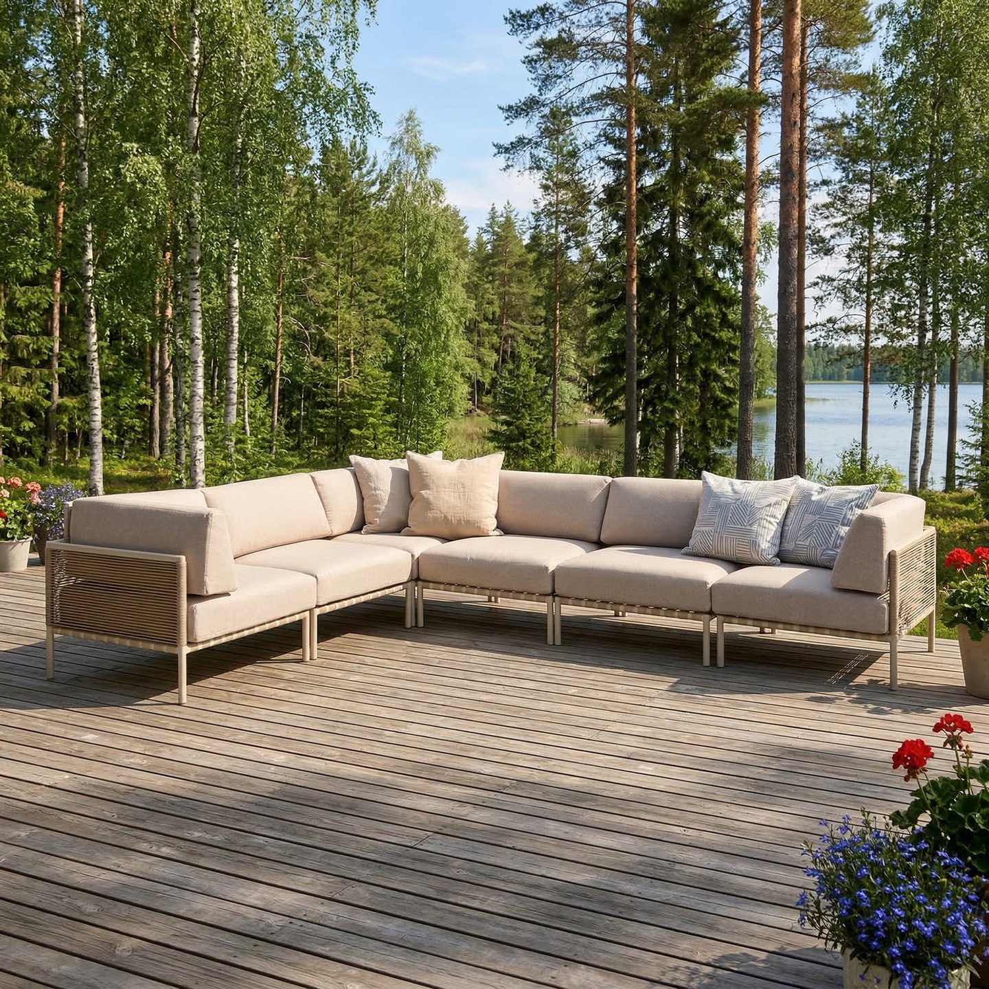 Asgård kulmasohva 2k3, taupe/beige
