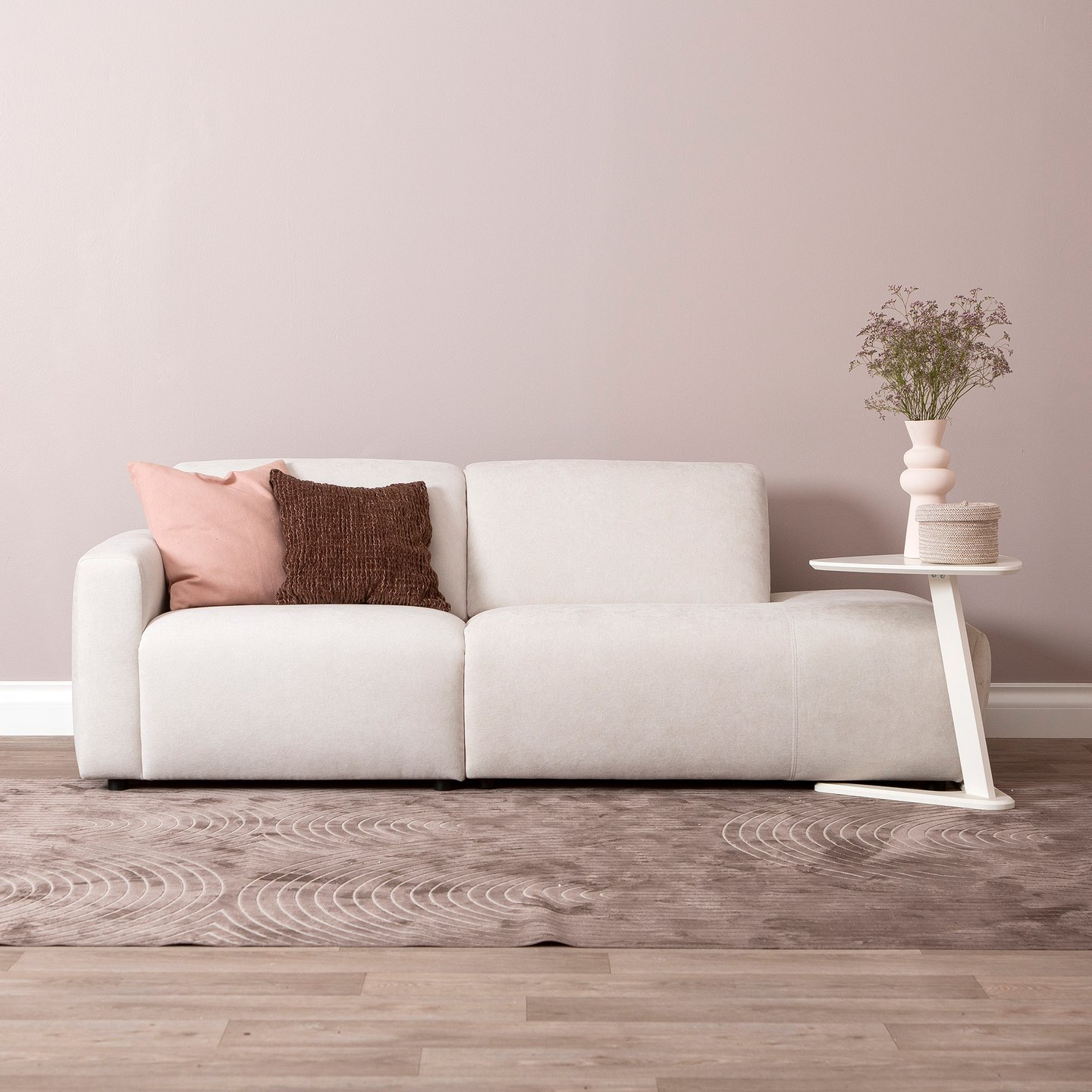 Basel 1-istuttava sohva avopäädyllä oikea, beige
