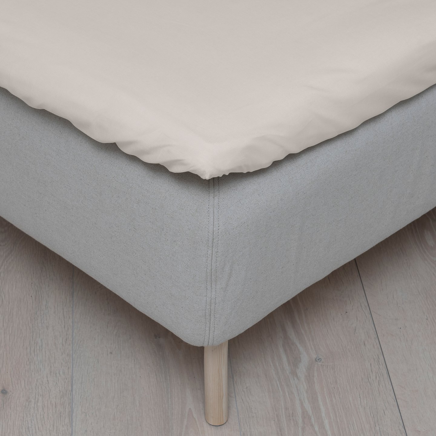 Hoie muotoonommeltu aluslakana 120x200 cm beige