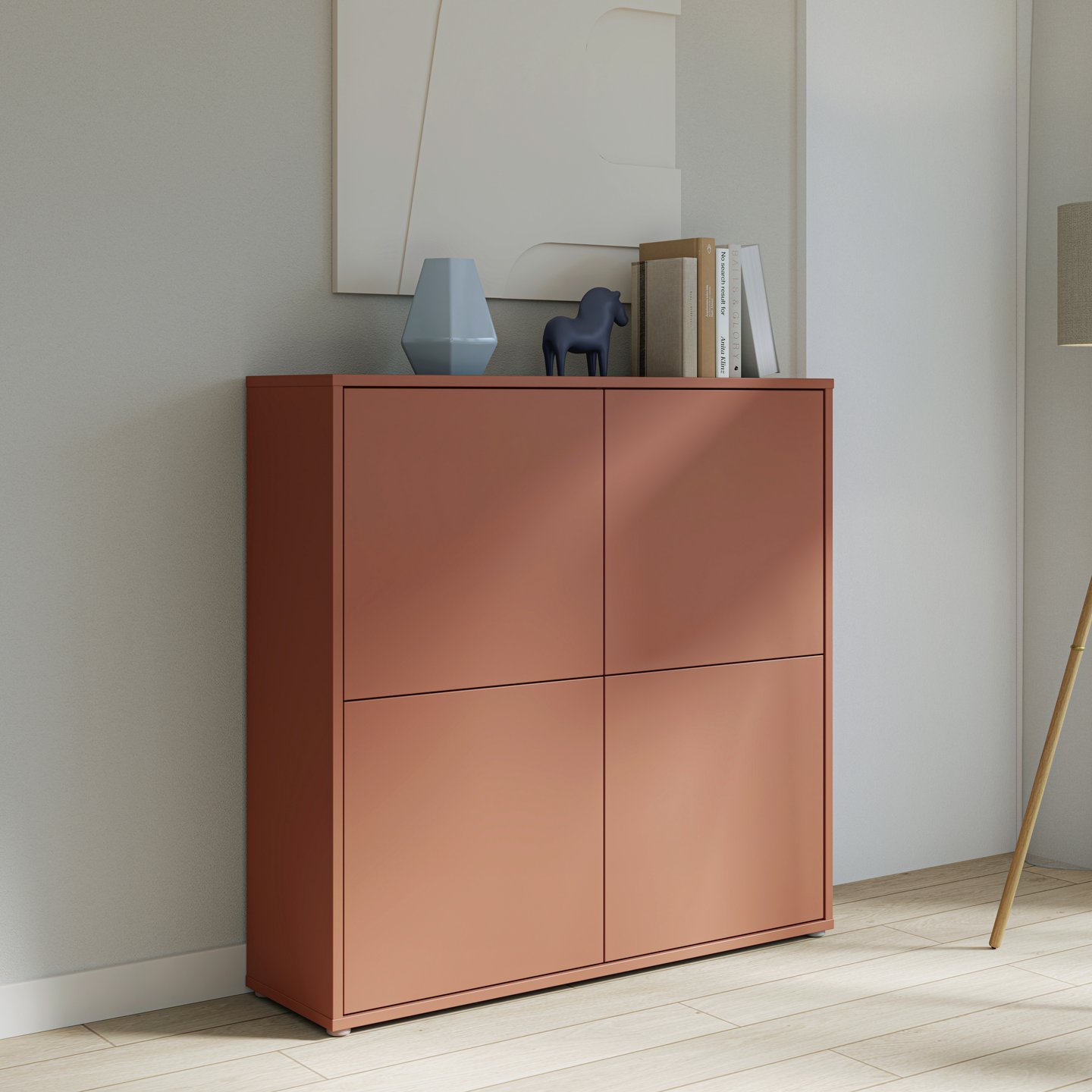 Kajo kaappi 4-ovinen terracotta