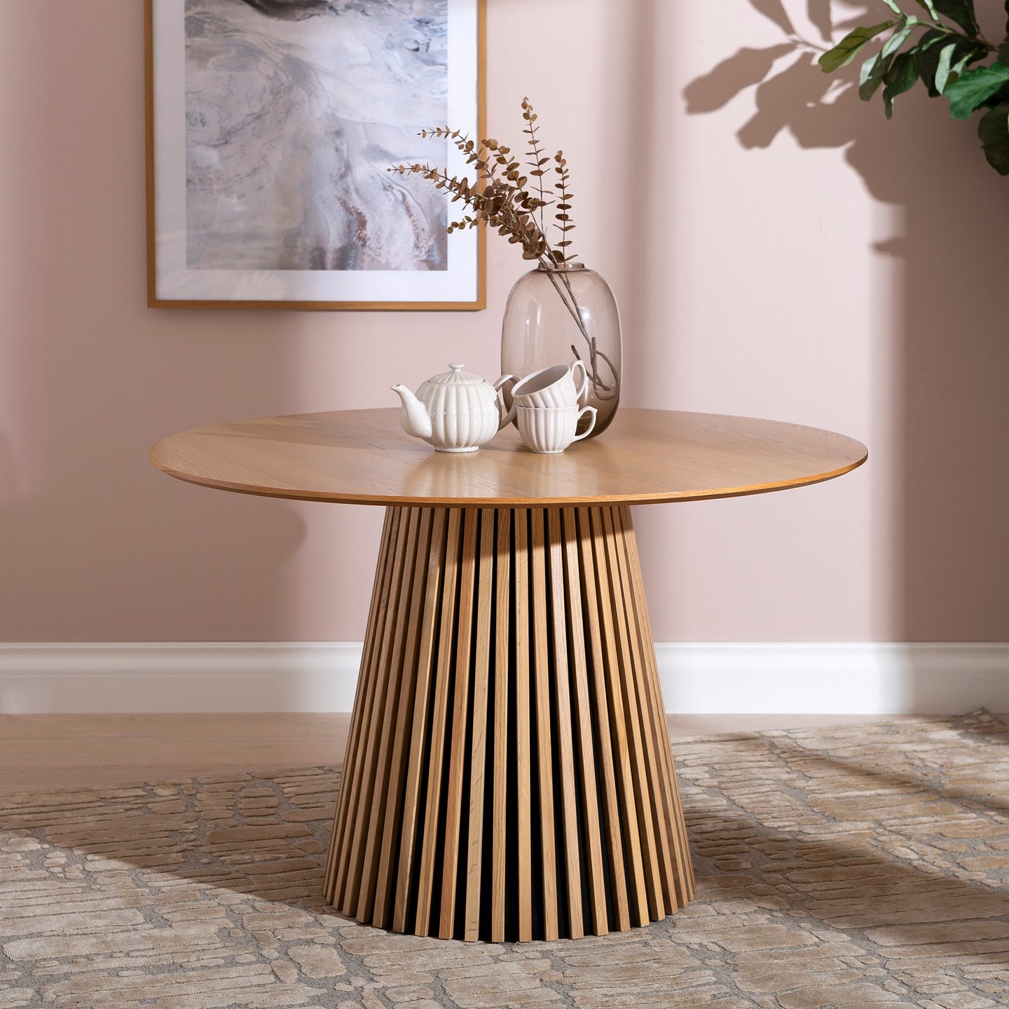 Metz pyöreä ruokapöytä 120cm natural tammi