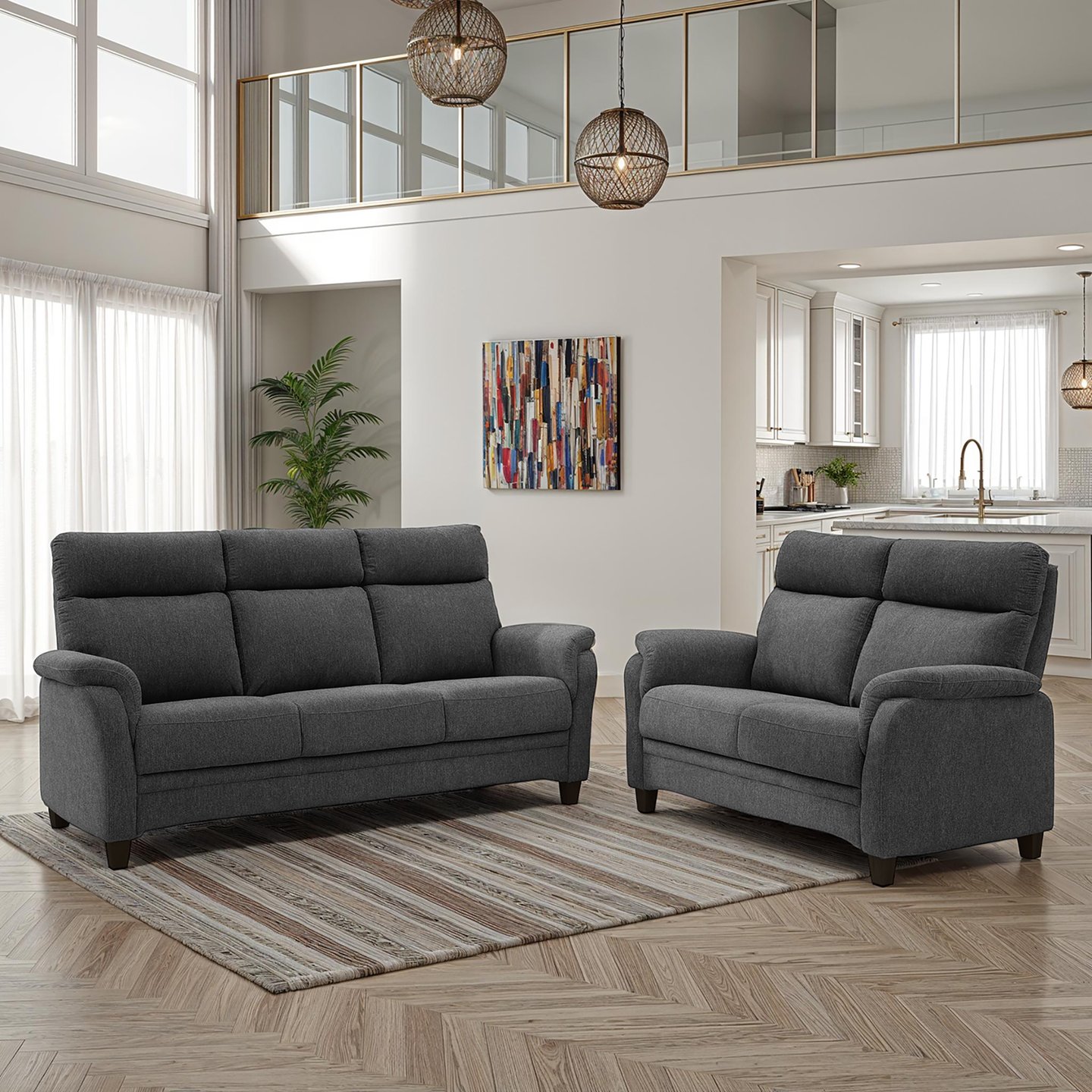 Pasadena sohvakalusto 3+2 -ist antrasiitti: Tyylikäs ja muokattava tummanharmaa 3-istuttava sohva, täydellinen olohuoneeseen. Mukautuva muotoilu ja moderni ilme tekevät siitä ihanteellisen valinnan.