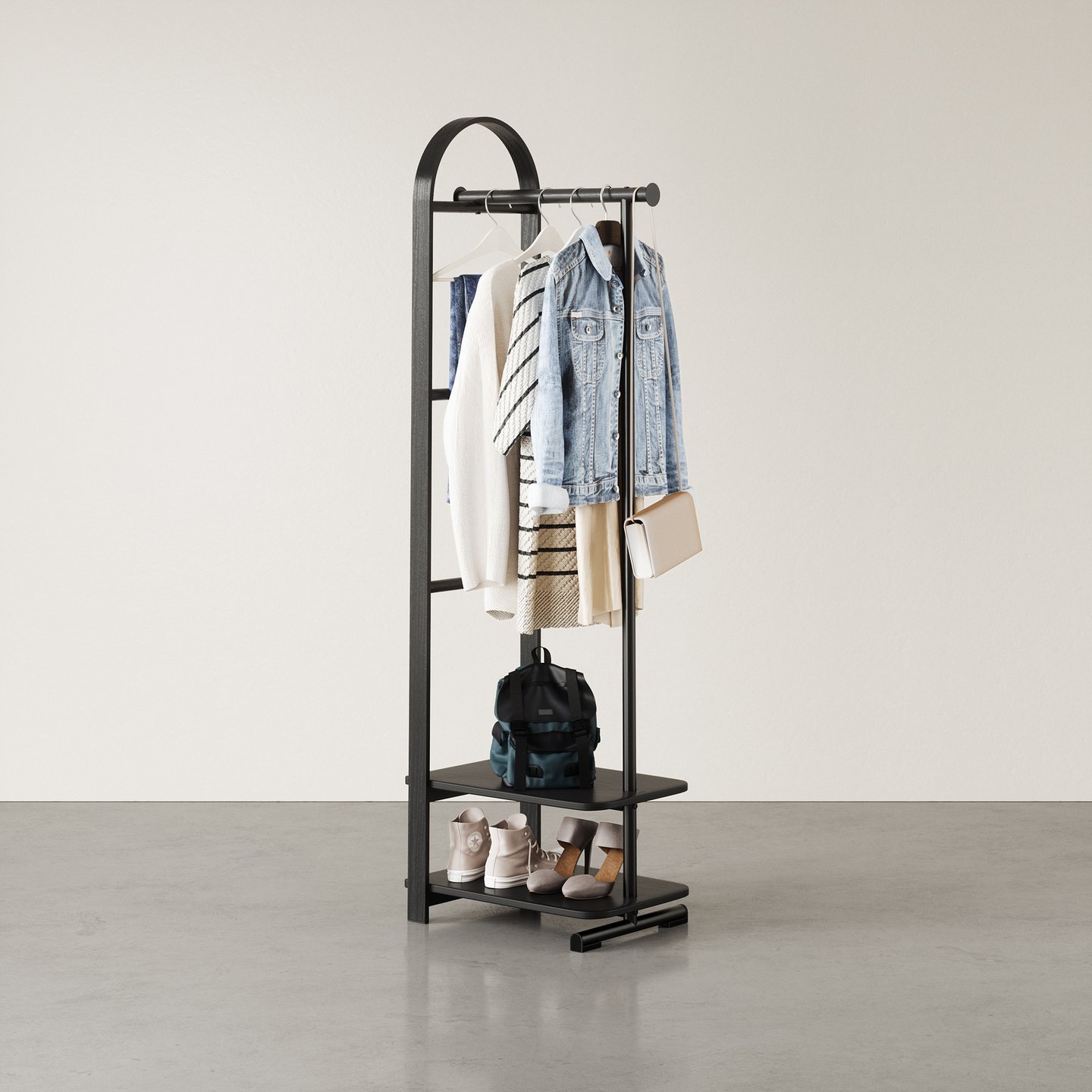 Umbra Bellwood vaaterekki 39x44x168 cm musta