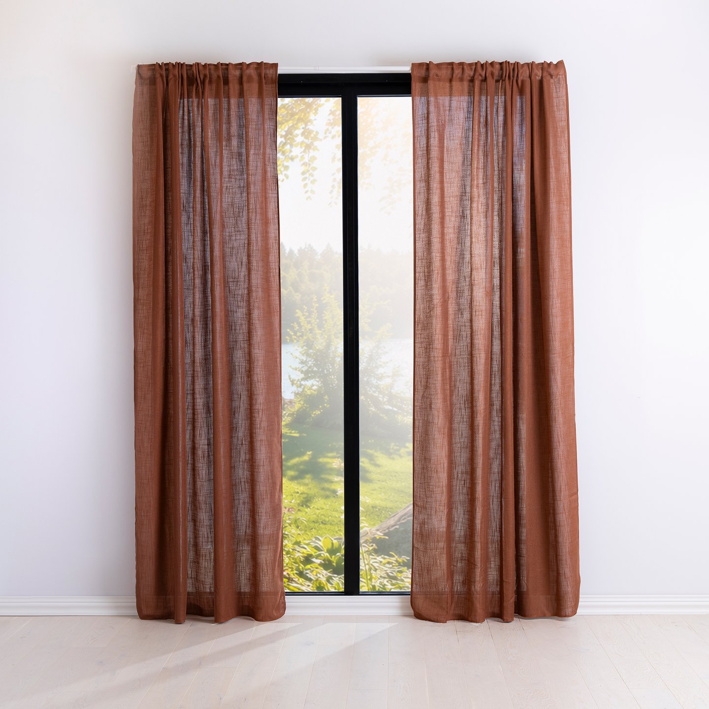 Brooklyn sivuverhot ruoste 2x140x250cm