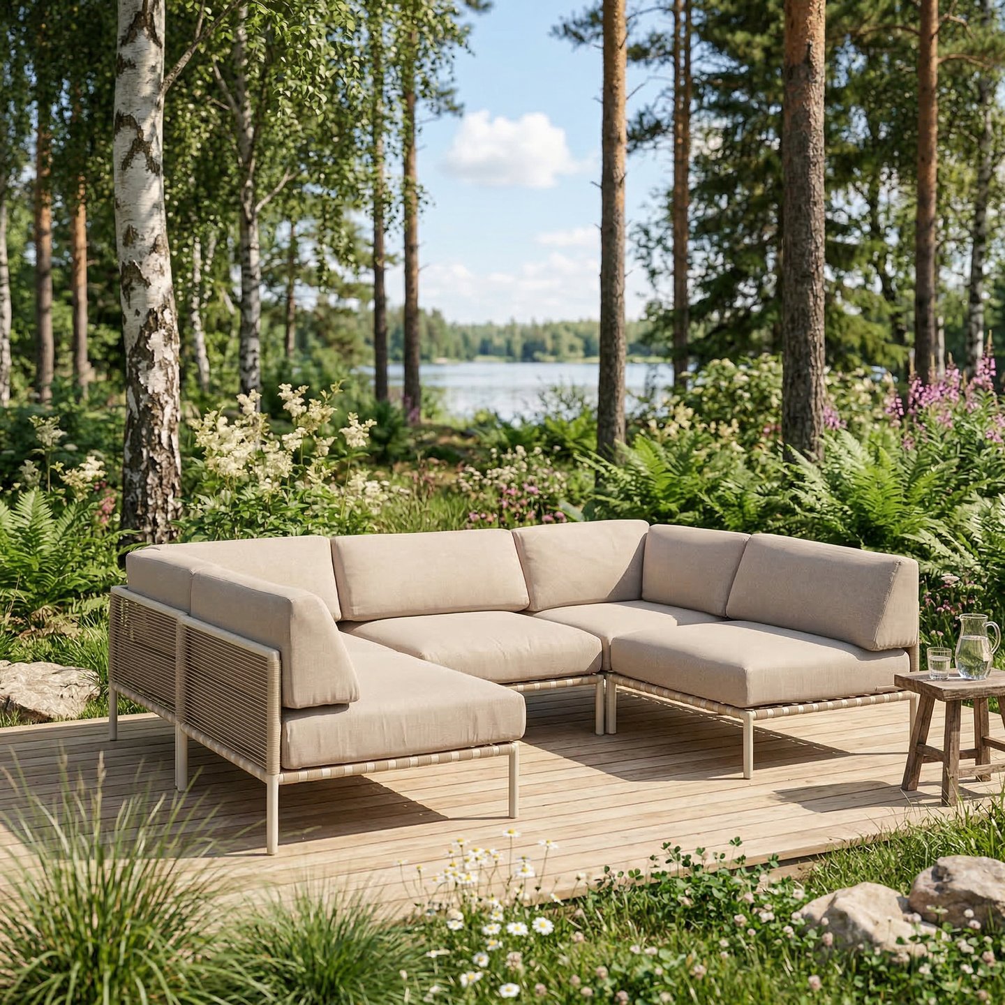 Asgård u-kulmasohva pieni, taupe/beige