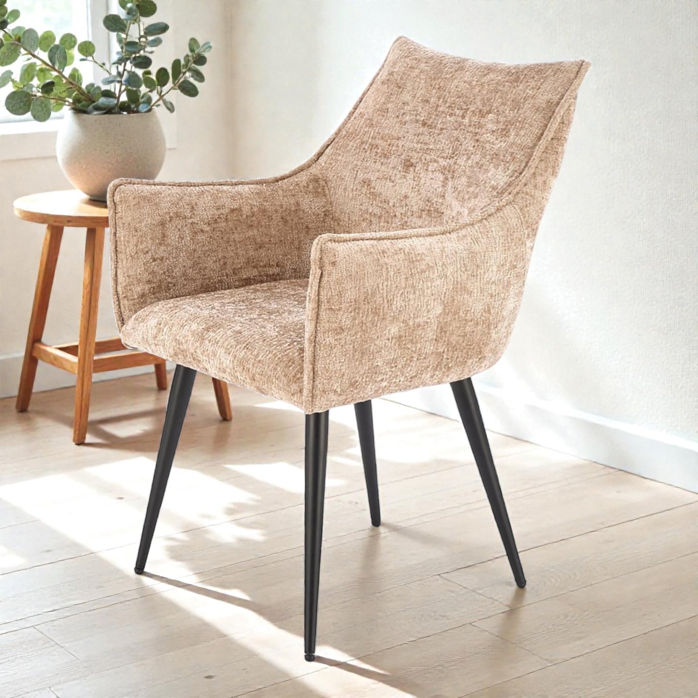 Sydney ruokatuoli, beige / musta