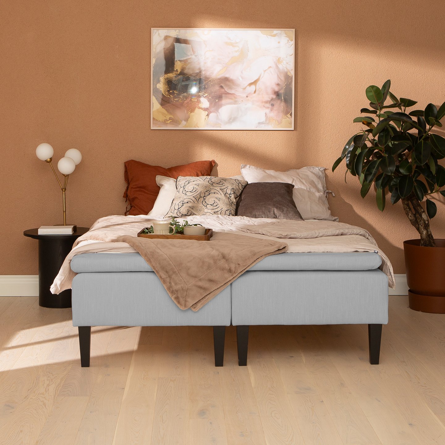 Salla runkopatjasetti 160x200 harmaa